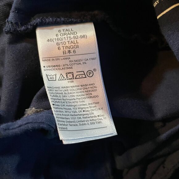 GAP Straight Up Khakis Womens Size 6 Tall Blue Pockets NEW - Picture 9 of 11